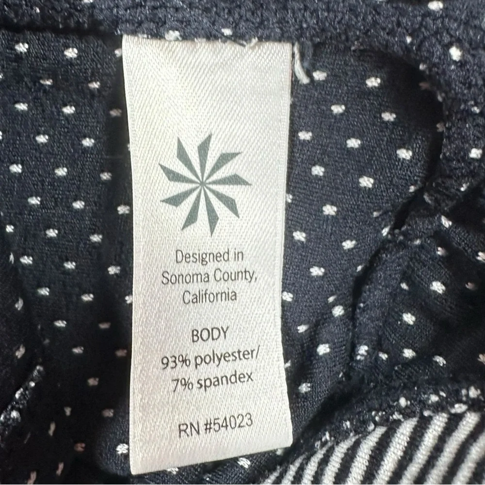 Athleta Heavenly Heights 1/4 Zip Hoodie Navy/White Stripe‎ Size Small - Picture 14 of 15